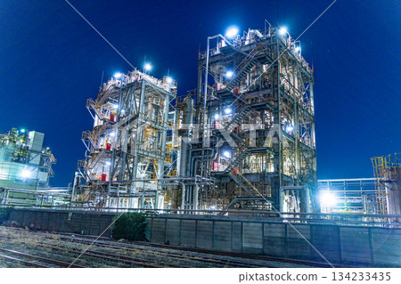 [Kanagawa Prefecture] Chidoricho, Kawasaki City, factory night view 134233435
