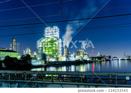 [Kanagawa Prefecture] Kawasaki City Ogimachi Factory Night View 134233543