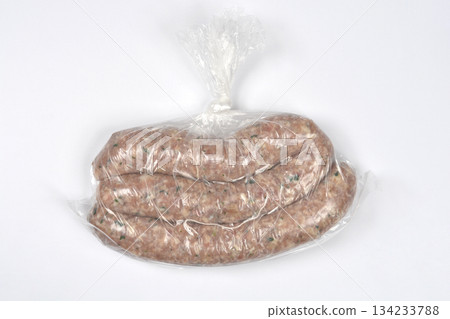 Packaged Raw Sausage for Freezing Packaged Raw Sausage for Freezing 134233788