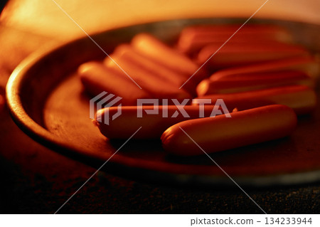 Close up grilled sausage Close up grilled sausage 134233944