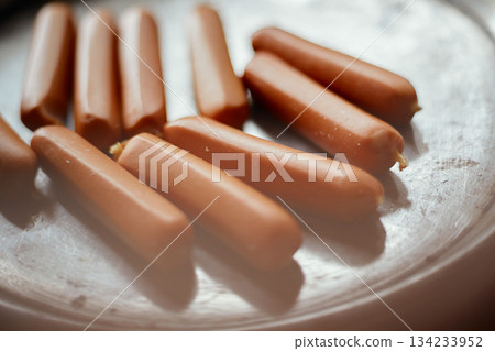 Close up grilled sausage Close up grilled sausage 134233952