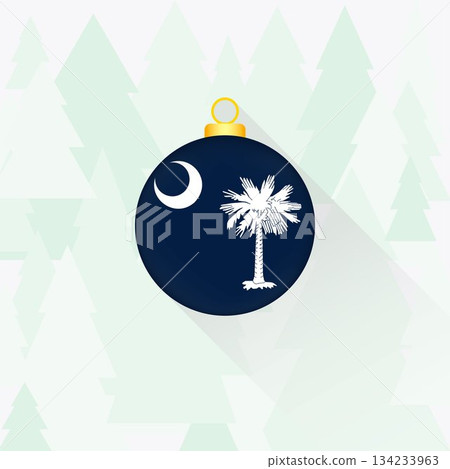 South Carolina State Flag Christmas Decoration. 134233963