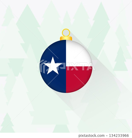 Texas State Flag Christmas Decoration. 134233966