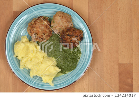 Meat Patties with Sides Meat Patties with Sides 134234017