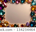 Gemstone frame background material 134234464