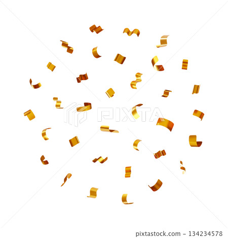3D Gold falling confetti for celebration 3D Gold falling confetti for celebration 134234578