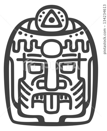 A man s face with a large eye and a small mouth 134234613