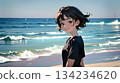 A woman standing at the beach 134234620