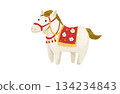 Cute lucky charm illustrations for the Year of the Horse 134234843