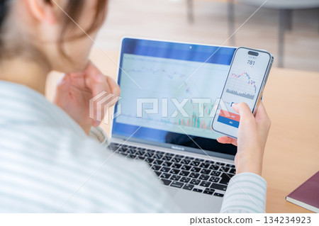 年輕女子炒股 134234923