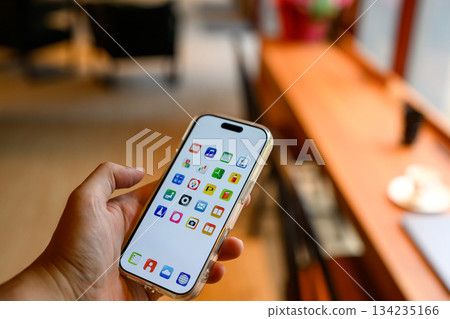 Smartphone operation and app list Smartphone operation and app list 134235166