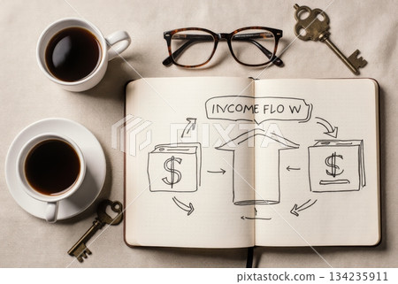 Journal Sketch of Passive Income Flow with Symbolic Key Journal Sketch of Passive Income Flow with Symbolic Key 134235911