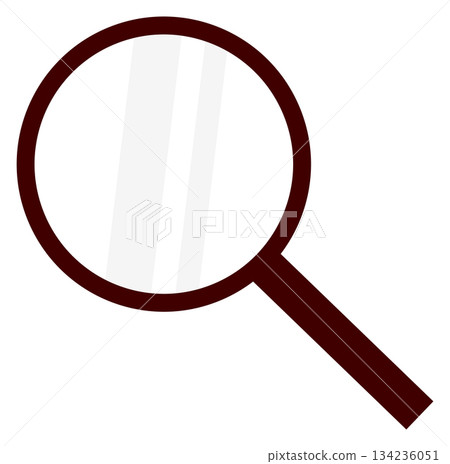 A magnifying glass is shown in a close up 134236051
