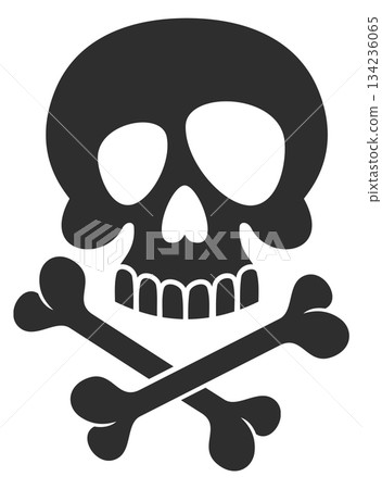 A skull with a cross on it A skull with a cross on it 134236065