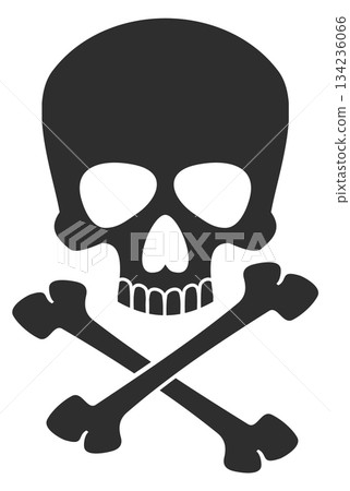A skull with a cross on it A skull with a cross on it 134236066