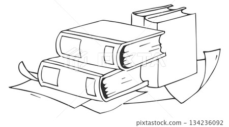 Three books stacked on top of each other Three books stacked on top of each other 134236092