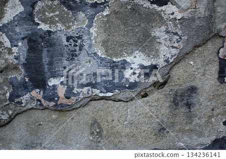 Old gray peeling wall Old gray peeling wall 134236141