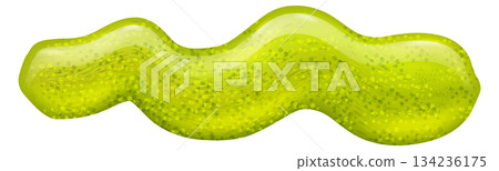 A yellow object with a wavy line 134236175