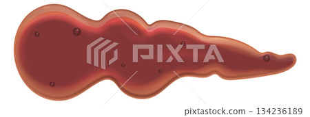 A red blob with a long tail A red blob with a long tail 134236189