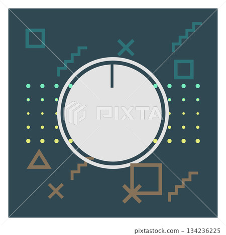 A round button with a white dot in the middle A round button with a white dot in the middle 134236225