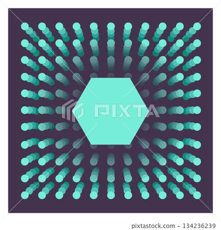 A green and purple square with a hexagon in the middle A green and purple square with a hexagon in the middle 134236239