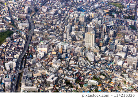 小田急線向丘遊站區域的鳥瞰圖 134236326