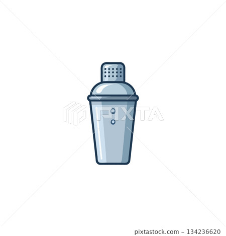 Elegant cocktail shaker design exhibiting the art of mixology for home bar use and professional Elegant cocktail shaker design exhibiting the art of mixology for home bar use and professional 134236620