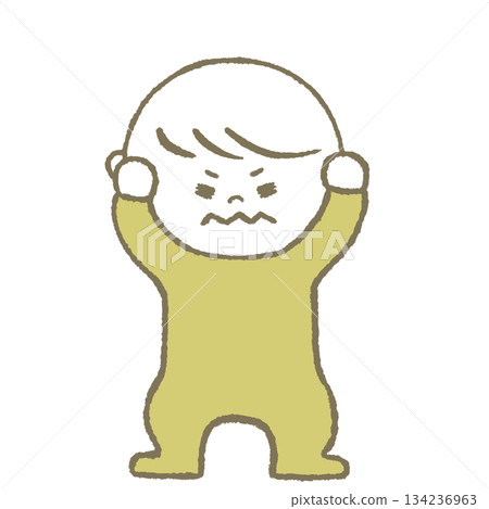 Child holding his head Yellow 134236963