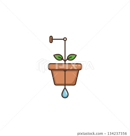 Automated irrigation system enhancing plant growth with a sustainable water droplet delivery Automated irrigation system enhancing plant growth with a sustainable water droplet delivery 134237356