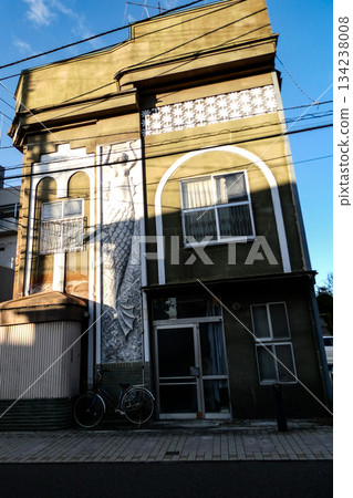 A mermaid wall decoration at a closed photo studio in Sakanamachi, Morioka City, Iwate Prefecture 134238008