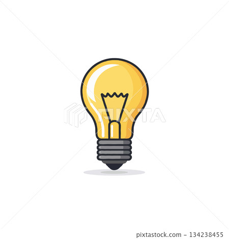 Illuminating concept illustration showing bright innovation and inspiration to convey progressive 134238455