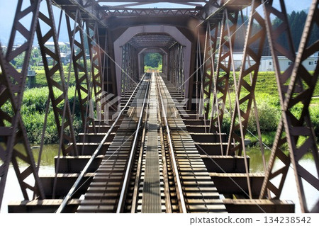 View from the Yamagata Railway: Mogami River Bridge 134238542