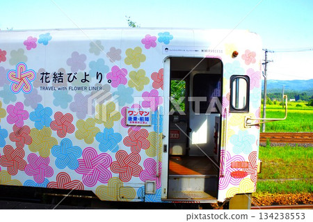 山形鐵道新戶站（鐵路巴士柴油車）的景色 134238553