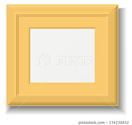 A yellow frame with a white background 134238832