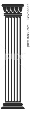 A tall column with a capital letter on top A tall column with a capital letter on top 134238856