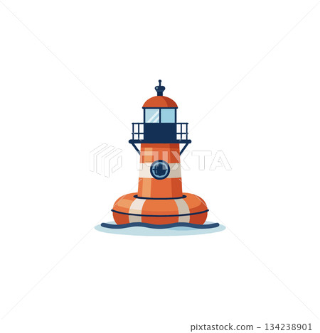 Navigational safety marker in the ocean, ensuring maritime security and clear passage for 134238901