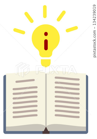 A book with a light bulb on the cover 134239019