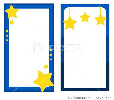 Star blue frame template for advertising, social media and banner Star blue frame template for advertising, social media and banner 134239372