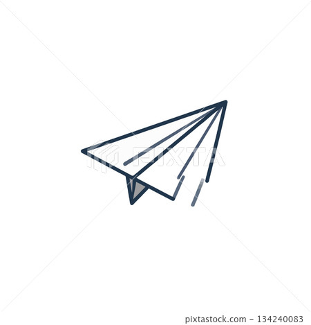 Minimalist paper airplane art featuring clean lines and symbolic themes of aspiration flight and 134240083