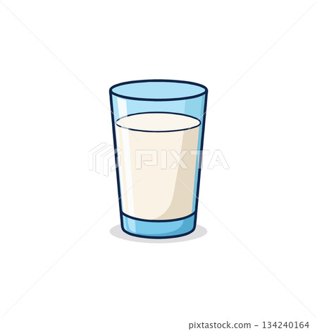 A refreshing glass of plain milk a nutritious beverage perfect for breakfast or any time offering A refreshing glass of plain milk a nutritious beverage perfect for breakfast or any time offering 134240164