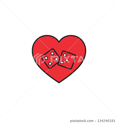 Love's gamble, a heart-shaped chance: Exploring the intersection of love and luck with dice Love's gamble, a heart-shaped chance: Exploring the intersection of love and luck with dice 134240183