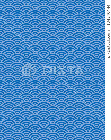 Blue Seigaiha pattern 134240444