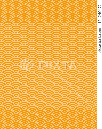 Orange Seigaiha pattern 134240472
