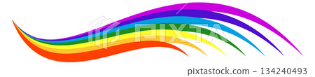A rainbow with a white background A rainbow with a white background 134240493