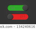 Vector Black Toggle Switch Set. Realistic Toggle Switch. On Off Button, Modern Toggle Switch for User Interface, App, Web, Settings, Technology. UI Element, Control Panel 134240616