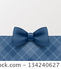 Blue Bow Tie Greeting Card. Elegant Blue Bow Tie Square Background Banner with Blue Bow Tie Decoration for Wedding Invitation, Birthday Gift Card, Fathers Day Card Template 134240627