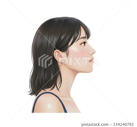 Profile of a young Japanese woman (facing right)_4 Profile of a young Japanese woman (facing right)_4 134240791