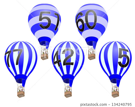 藍色條紋熱氣球 134240795