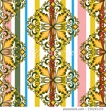 vector seamless pattern with blue and gold vector seamless pattern with blue and gold 134241155