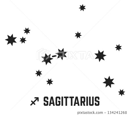 The stars are scattered throughout the image, with some closer together The stars are scattered throughout the image, with some closer together 134241268